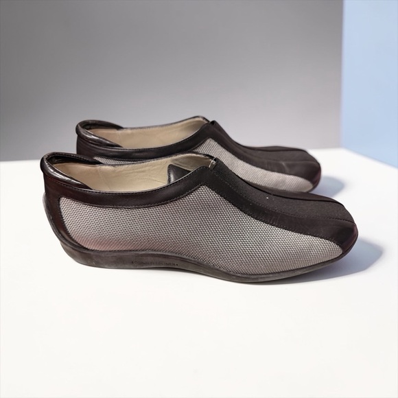 Donald J Pliner Sport Nuru Slip On Shoes Black Silver Mesh Italy Size 8.5 - Picture 2 of 8